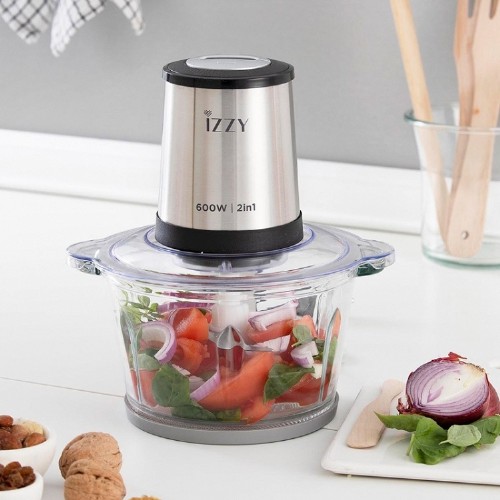 MULTI IZZY IZ-6904 ( 224106) INOX 2 IN 1 ME 2 ΜΠOΛ 600W 1.8LT